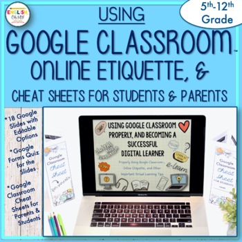 Preview of Online Etiquette for Google Classroom™, Netiquette