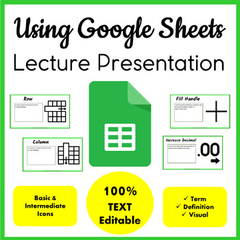Preview of Using Google Sheets Lecture Presentation | Teaching Google Sheets Presentation