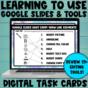 Preview of Using Google Slides Learn To Use Digital Editing Tools Back to School Activity