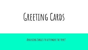 Preview of Using Greeting Cards to teach TONE and DICTION