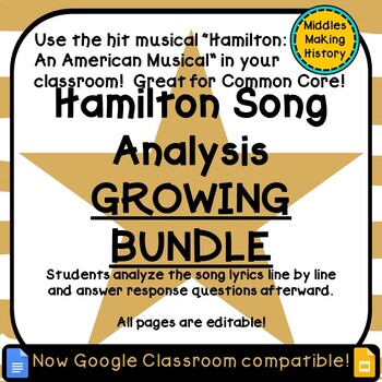 Preview of Hamilton the Musical: Growing Bundle