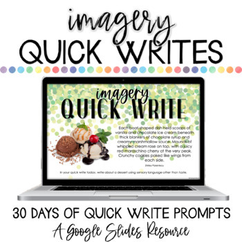 Preview of Using Imagery in Writing - Narrative Writing Prompts for Creative Writing
