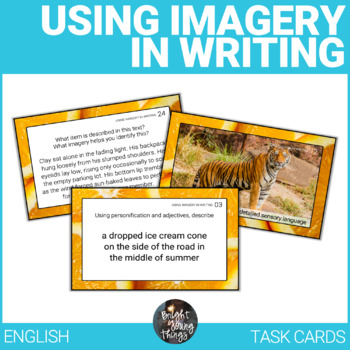 Preview of Using Imagery in Writing Task Cards