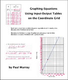 Using Input-output Tables to Graph Equations on a Coordinate Grid