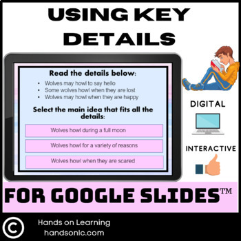 Preview of Using Key Details for Google Slides