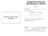 Using Least Common Denominator to Divide Interactive Notes