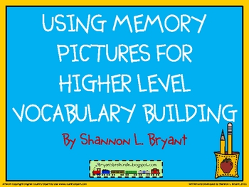Preview of Higher Level Vocabulary Building Using Memory Pictures (SAT Vocab)