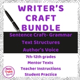 Using Mentor Texts for the Craft of Writing Bundle for Gra