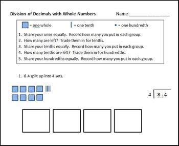Preview of Using Models to Divide with Decimals