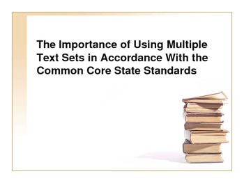 Preview of Using Multiple Text Sets in Secondary Classrooms