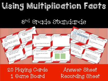 Preview of Math Chapter 5- Using Multiplication Facts Game