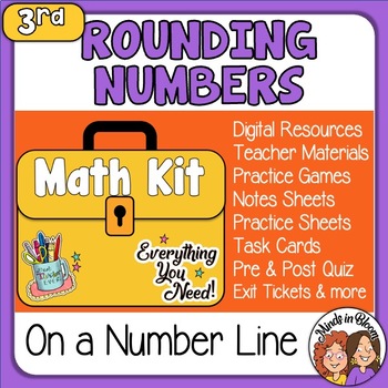 Rounding Numbers Using Number Lines 3rd - 4th Grade Math Kit by Rachel ...