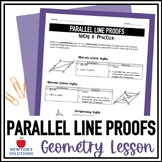Using Parallel Lines in Proofs Lesson: Guided Notes, Homework, Exit Card