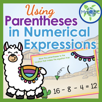 Preview of Using Parentheses in Numerical Expressions Digital Boom Cards™