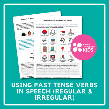 Preview of Using Past Tense Verbs in Speech (Regular & Irregular) | Language Therapy Kit