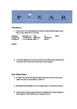 Preview of Using Pixar Animation to Teach Elements of Fiction
