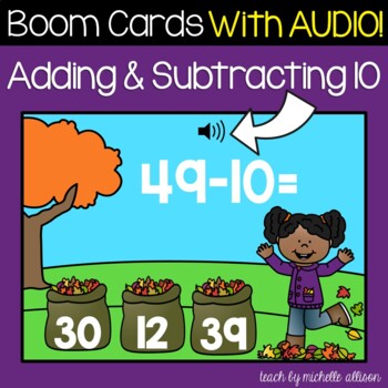 Preview of Using Place Value to Add and Subtract | Math BOOM Cards™