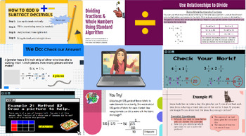 Preview of Using Positive Rational Numbers (all operations) Lesson Presentation Bundle