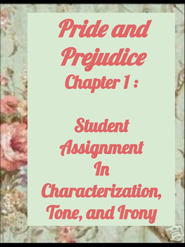 Preview of Using Pride and Prejudice Ch 1 to teach Tone and Irony 
