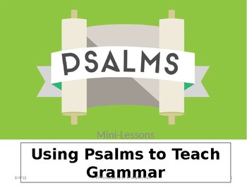 Preview of Using Psalms to Teach Grammar