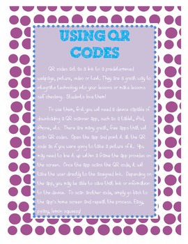 Preview of Using QR Codes