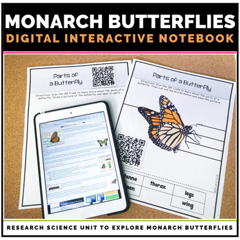 Preview of Monarch Butterfly Life Cycle Distance Learning Unit