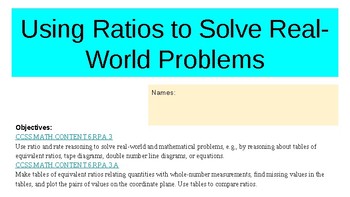 Preview of Using Ratios to Solve Real-World Problems
