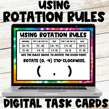 Preview of Using Rotation Rules on Points Digital Task Cards Google Slides