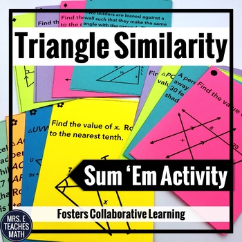 Preview of Triangle Similarity Sum Em Activity
