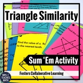 Triangle Similarity Sum Em Activity