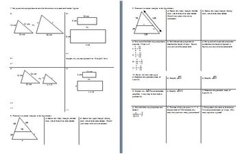 plane geometry & similarity homework 8 answer key