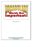 Using Specific Vocabulary- Words Matter- Grades; High 2nd-3rd