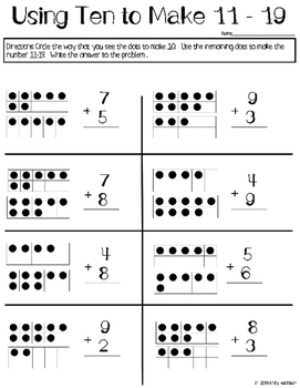 Using Strategies with Ten Frames: Numbers 11-19 by Emily Hutchison