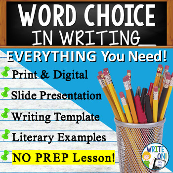 Preview of Word Choice - Practice, Activities  Figurative Language - Slide Show, Worksheets