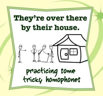 Preview of Using Their, They're, & There Grammar PPT + Printables