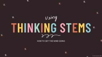 Preview of Using Thinking Stems- PD Presentation