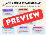 Using Tools Strategically Math Poster | Math Practices | Middle School Math Deco