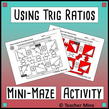 Preview of Using Trig Ratios Mini-Maze Activity