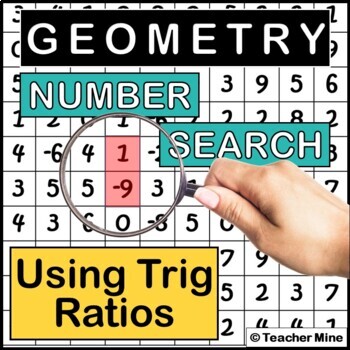 Preview of Using Trig Ratios - Number Search Activity