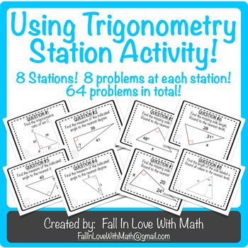 Preview of Using Trigonometry Station Activity!
