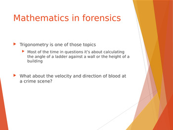 Preview of Using Trigonometry in CSI to analyse blood splatter