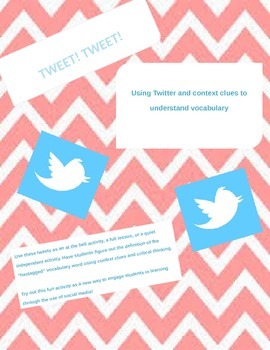 Preview of Using Twitter for Vocabulary: A Context Clues Activity