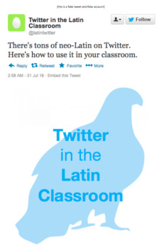 Preview of Using Twitter in the Latin Classroom