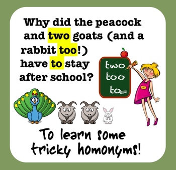 Preview of Using Two, Too, & To Grammar PPT + Printables