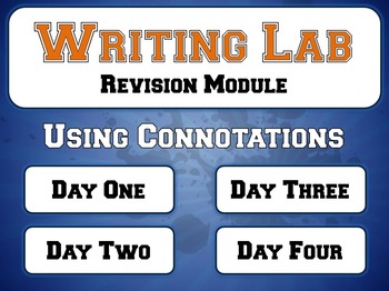 Preview of Using Word Connotations - Writing Lab Revision Module