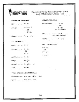 Using Your MCAS Reference Sheet by Kat | Teachers Pay Teachers