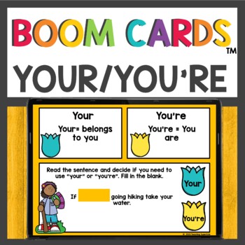 Preview of Using Your or You're Boom Cards
