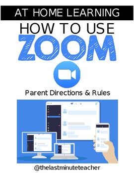 Preview of Using Zoom for At Home Learning COVID-19 Editable (Distance Learning)