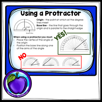 Math Anchor Chart: Using a Protractor by Simpson's Schoolhouse | TPT