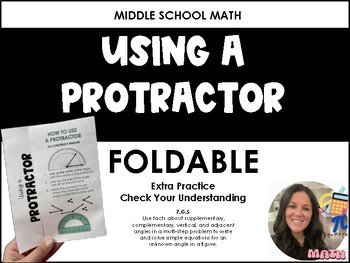 Preview of Using a Protractor Foldable